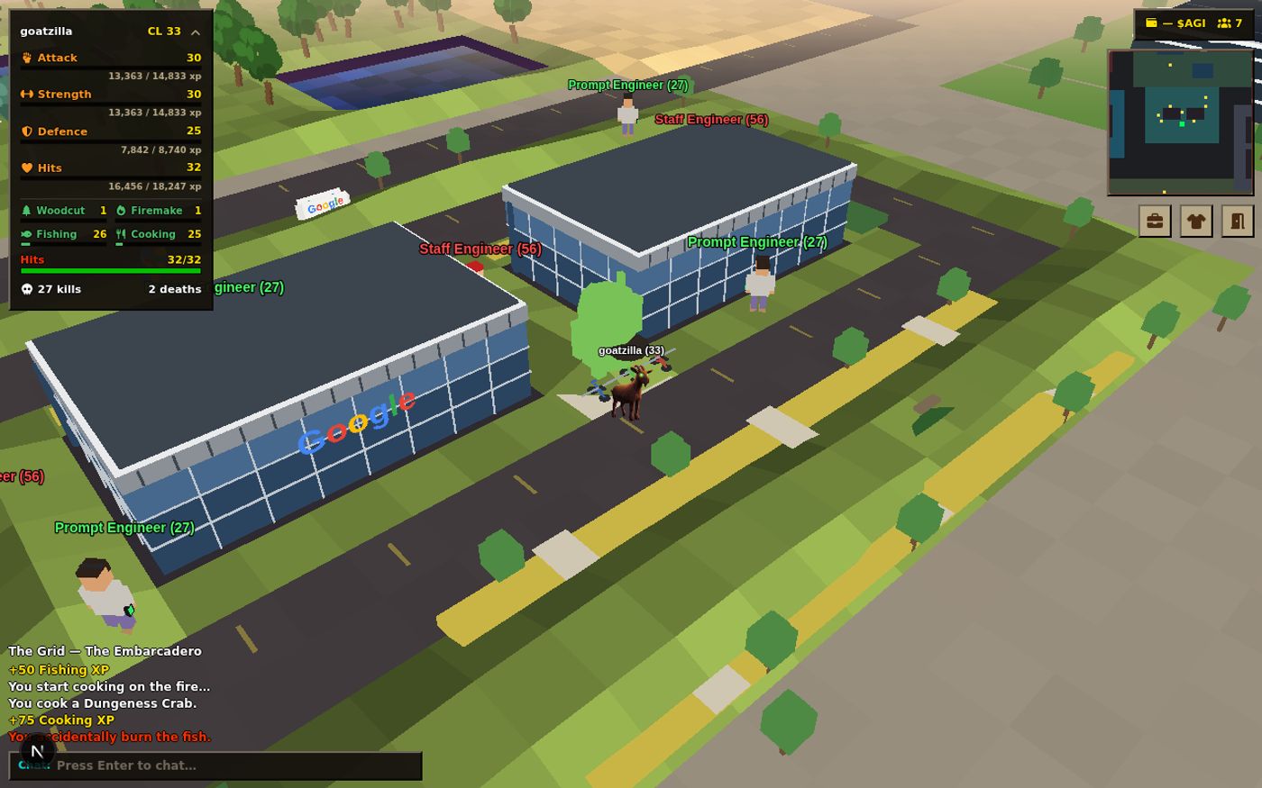 The Googleplex with the Android statue, brand-color wordmark and swale garden